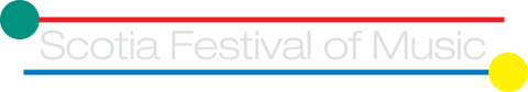 Logo with the text "Scotia Festival of Music"